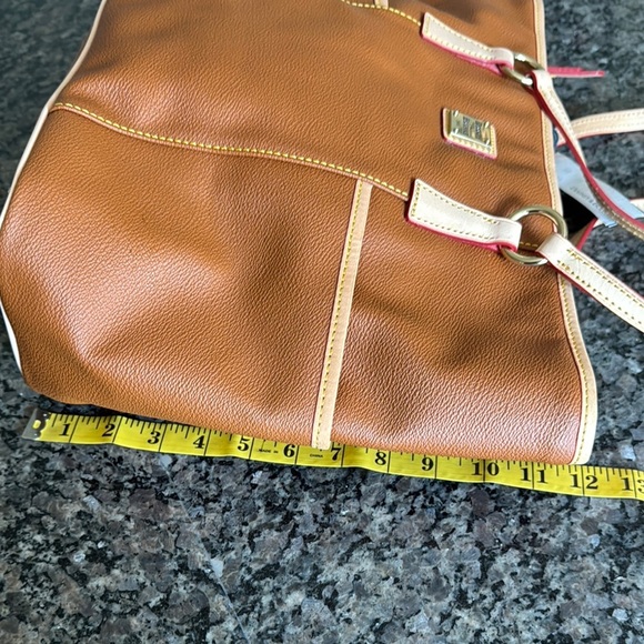 Dooney & Bourke Helena shopper Brown Tote Bag with Leather Accents NWT - Picture 5 of 16
